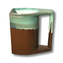 Load image into Gallery viewer, Brown/Seafoam Glazed Artisan Mugs (Coklat Glossy Melt)