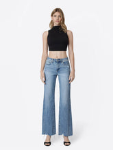 Load image into Gallery viewer, HIGH RISE SLANT SIDE SEAM VINTAGE FLARE JEANS F9128