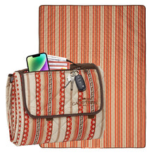 Load image into Gallery viewer, Chinlee Printed Stripe Picnic Blanket