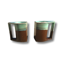 Load image into Gallery viewer, Brown/Seafoam Glazed Artisan Mugs (Coklat Glossy Melt)