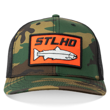 Load image into Gallery viewer, STLHD Camo Snapback Trucker Hat