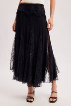 Load image into Gallery viewer, Wild Grace Lace Maxi Skirt Black