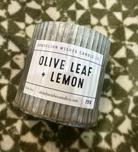 Load image into Gallery viewer, Olive Leaf & Lemon Galvinized Candle