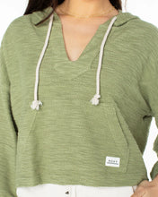 Load image into Gallery viewer, Rich Coast Cropped Hoodie Oil Green
