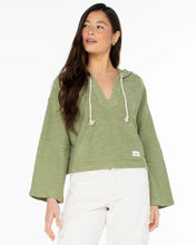 Load image into Gallery viewer, Rich Coast Cropped Hoodie Oil Green