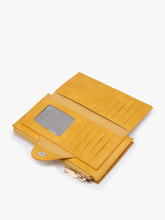 Load image into Gallery viewer, Kyla RFID Wallet w/ Snap Closure: Brown