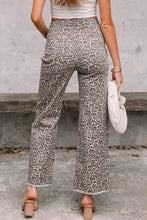 Load image into Gallery viewer, Leopard Love Wide Leg High Waist Jeans