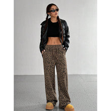 Load image into Gallery viewer, Leopard Print Wide Leg Pants