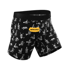 Load image into Gallery viewer, The Bare Back Bones Glow in the Dark Skeletons Ball Hammock® Pouch Underwear With Fly