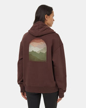 Load image into Gallery viewer, Mountain Skyline Hoodie mahogany alfalfa