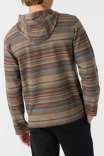 Load image into Gallery viewer, BAVARO STRIPE PONCHO PULLOVER FLEECE CHOCOLATE CHIP