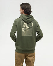 Load image into Gallery viewer, Linear Tree Hoodie deep olive sunray