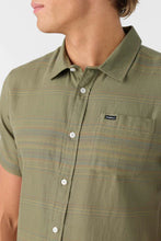 Load image into Gallery viewer, SEAFARING STRIPE STANDARD FIT SHIRT DEEP LICHEN GREEN