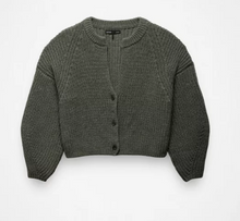 Load image into Gallery viewer, Sunday River Short Cardigan Thyme/Grey