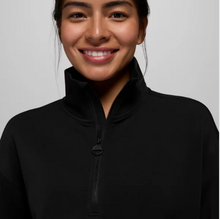 Load image into Gallery viewer, Shea Soft Half Zip Black