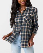 Load image into Gallery viewer, LOGAN FLANNEL LONG SLEEVE TOP Slate
