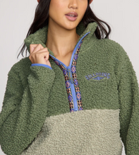 Load image into Gallery viewer, Horizon Mock Neck Half Zip Sweatshirt Treehugger