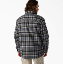 Load image into Gallery viewer, Water Repellent Fleece-Lined Flannel Shirt Jacket Grey