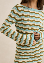 Load image into Gallery viewer, Whispering tides knit mini dress