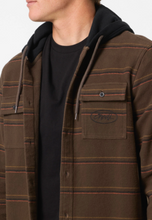 Load image into Gallery viewer, ARCHER HOODED FLANNEL TURKISH COFFEE