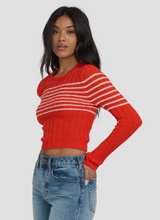 Load image into Gallery viewer, Clare Sweater Red Aloha
