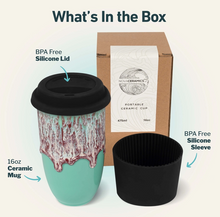 Load image into Gallery viewer, Nebula Ceramic Travel Mug – 16oz with Lid & Sleeve
