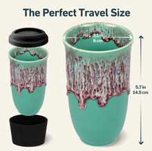 Load image into Gallery viewer, Nebula Ceramic Travel Mug – 16oz with Lid & Sleeve
