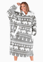Load image into Gallery viewer, Nordic Bear Blanket Hoodie