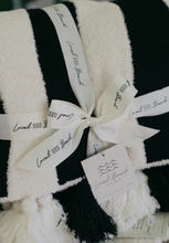 Load image into Gallery viewer, Striped Luxe Home Blanket with Tassels
