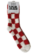 Load image into Gallery viewer, Red Or Green Checker Local Beach Cozy Socks