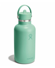 Load image into Gallery viewer, 64 oz Wide Mouth with Flex Straw Cap Mermaid Green