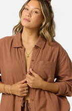Load image into Gallery viewer, Leni Relaxed Long Sleeve Top Carob Brown