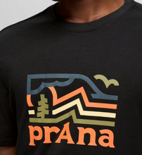 Load image into Gallery viewer, prAna Peak Path Short Sleeve Graphic Tee Black
