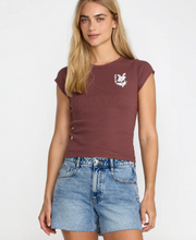 Load image into Gallery viewer, Ribbed Slim Tee Terra Brown