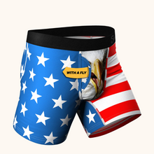 Load image into Gallery viewer, The Mascot American Flag Ball Hammock® Pouch Underwear With Fly