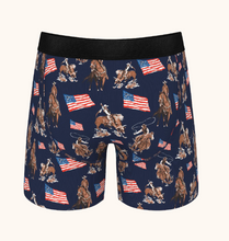 Load image into Gallery viewer, The Bootstraps & Chaps Americana Cowboy Ball Hammock® Pouch Underwear With Fly