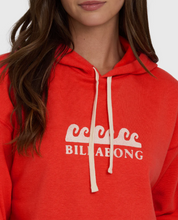 Load image into Gallery viewer, Surfing In Town Pullover Hoodie FIESTA RED