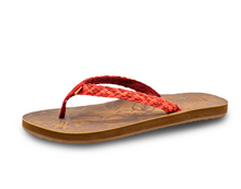 Load image into Gallery viewer, Floriana Braided Sandle Ivory/Tan Red/Tan