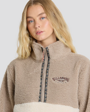 Load image into Gallery viewer, Horizon Sherpa Mock Neck Half Zip Sweatshirt Cobblestone