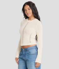Load image into Gallery viewer, Sweet Clare Crewneck Sweater White Cap