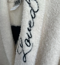 Load image into Gallery viewer, Local Beach Love Collection Heart Luxe Robe Black/Cream