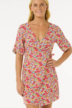 Load image into Gallery viewer, Las Dalias Ditsy Wrap Dress