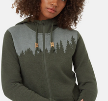 Load image into Gallery viewer, Juniper Zip Hoodie Dark Kombu Green Heather White