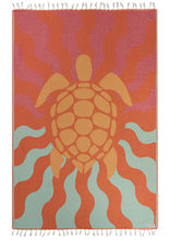 Load image into Gallery viewer, Sunset Turtle Towel