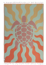Load image into Gallery viewer, Sunset Turtle Towel