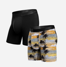 Load image into Gallery viewer, CLASSIC BOXER BRIEF 2 PACK Black/Palm Tree Horizon