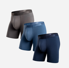 Load image into Gallery viewer, Classic Icon Boxer Brief Gargoyle/Fog/Navy 3 Pack