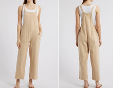Load image into Gallery viewer, Pacific Time Cotton Gauze Jumpsuit Khaki