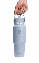 Load image into Gallery viewer, 32 oz Wide Mouth Travel Bottle with Flex Straw Cap