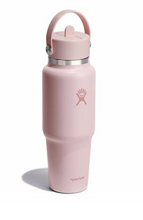 Load image into Gallery viewer, 40oz Wide Mouth Straw Travel Bottle Tonal Trillium